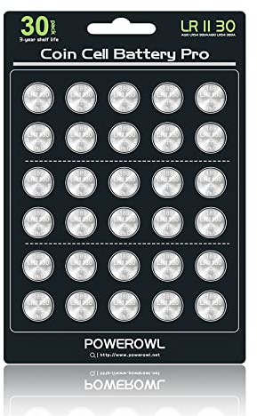POWEROWL High Capacity LR1130 AG10 Batteries 30 Pack, SG10 389 189 Premium Alkaline Battery 1.5V Button Coin Cell Batteries