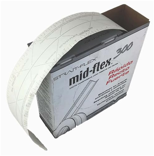 Strait-Flex Papierkantenprofil Mid-Flex 300 für Kanten im Trockenbau | Flexibles Winkelprofil für Trockenbau, Innen- & Außenkanten, papierkaschiert mit PVC-Kern, hoher Kantenschutz