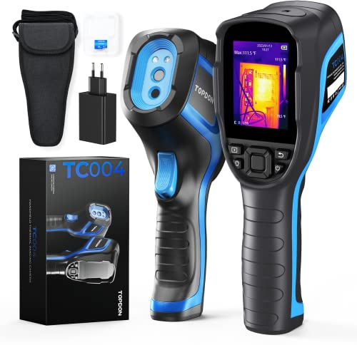 TOPDON Thermal Imaging Camera TC004, 256 x 192 High Resolution infrared camera, Testing Range -20℃~350℃, 0.05℃ Heat Sensitivity, 12-Hour Battery Life with PC Analysis and Video Recording