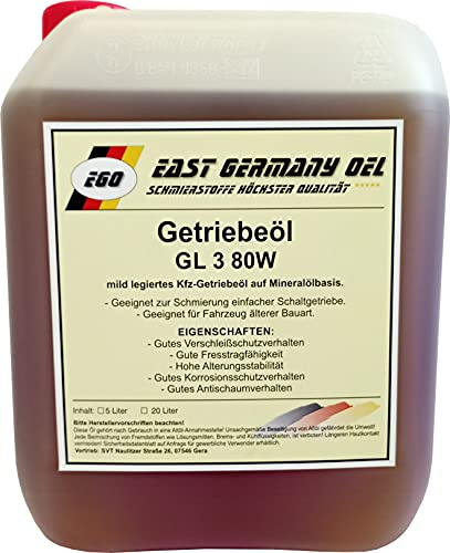 Getriebeöl GL 3 SAE 80W Kanister 5 Liter