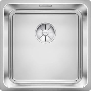 BLANCO SOLIS 400-IF | Edelstahl Spüle | [44x44x19,4 cm] | für 45 cm breite Unterschränke | Einbauart: Einbau von Oben & Flächenbündig | Großes Beckenvolumen