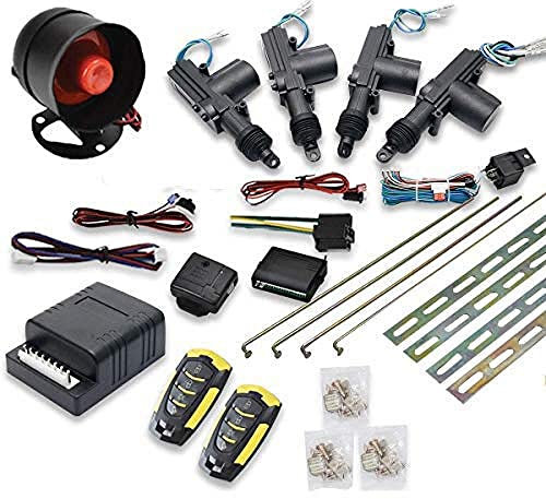 Universal Car Central Locking Kit, Baceyong Vehicle Security Alarm System Protection and Anti-theif Keyless Entry System for 2 Door and 4 Door Cars, Remote Security System