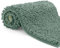 Tappeto Bagno in Microfibra, Tappeto Pelo Lungo 50x80 cm, Tappetini per WC, Morbido, Antiscivolo,Verde acqua