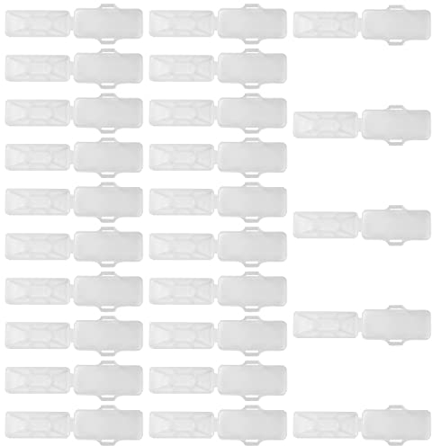 Kabelbinder Tags Box, GEBAUM 25 Stück Transparenter Kabelmarkierer, Biegbar, Lsoliert und Feuchtigkeitsgeschützt, Geeignet zur Kennzeichnung von Kabeln Aller Art