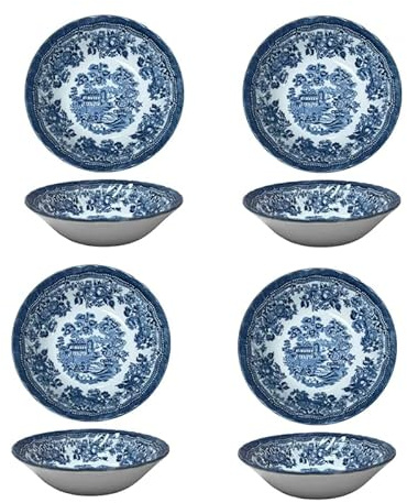 Churchill Royal Wessex Tonquin Chelsea Lot de 4 bols à flocons d'avoine Bleu 15,2 cm