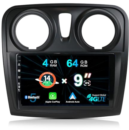 MISONDA 2 Din Android 14 Autoradio Stereo Für Renault Dacia Logan 2 Sandero 2012-2017-GPS/Carplay/DSP/Bluetooth/WIFI-4G+64G