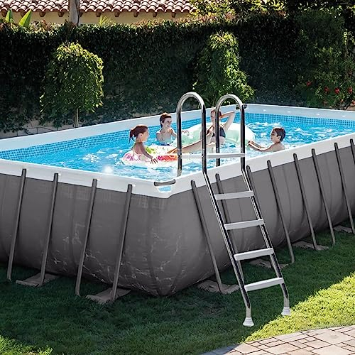 BOTOWI 52 Pool Ladder | for Above Ground Swimming Pools Stage Backyard Pool Home And Porch | 4 Steps 304 Stainless Steel | Safety Stairs Capacity Up To 500 Lbs