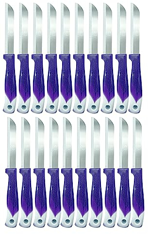 CLEARFEE Solingen Obsmesser Schälmesser Made in Germany aus Edelstahl Gemüsemesser Allzweckmesser Allesschneider sehr scharf (lila-weiß, 20)