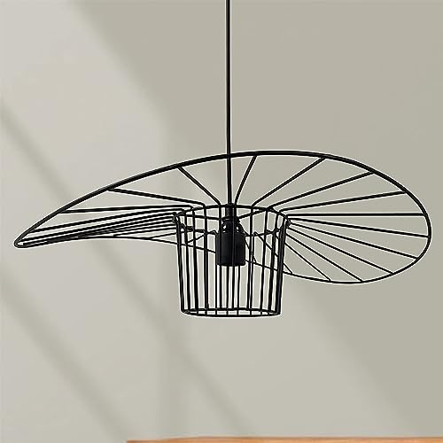 bamyum Genova Vertigo Lampe 100% Metall Hängelampe Schwarz Ø50 cm 1 flammig, Küchenlampe Hängend Schwarz, Lampenschirm Hängelampe Esstisch Wohnzimmer, Pendelleuchte Esstisch Wohnzimmer, Lampe Vertigo