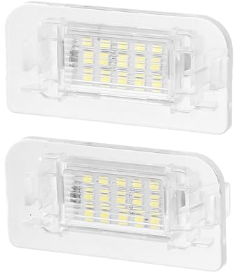 A ABSOPRO Car LED License Plate Light Assembly No.A2468201566 for Mercedes-Benz B-Class W246 W242 Plastic White (Set of 2)