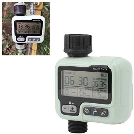 Gugxiom Sprinkler Timer, Programmable Water Timer, Sprinkler Controller, Also Offers Manual Watering, for Outdoor Lawns, Gardens, Farmlands