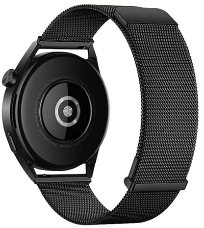 MroTech 22mm Armband Kompatibel mit Samsung Galaxy Watch 3 45mm/Galaxy Watch 46mm/Gear S3 Classic/S3 Frontier Ersatzarmband für Garmin Venu 3/Vivoactive 4,Mesh Magnet Metall Armband Edelstahl,Schwarz