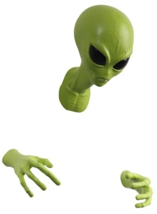 FLCPJGV Alien-Wandskulptur, Wandbehang, Kunst, Halloween-Dekoration, Alien-Figur für Zuhause