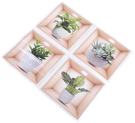 SEWOART 12 Pièces Autocollant Mural Autocollant De Pot De Fleur Pour Le Mur Stickers Muraux Sticker Mural Collant Décor à La Maison Vert Décor Vintage Décor De Verdure Affiche Ancienne Pvc