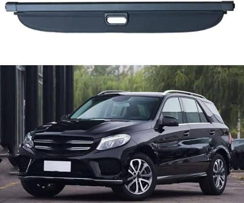ELNas Auto Einziehbarer Frachtabdeckungen für Benz W166 GLE 250 300 400 450 350 2015-2019, Hinterer Kofferraum Aufbewahrung Paketregal, Auto Anti-Peeping Laderaumabdeckung,normal-A