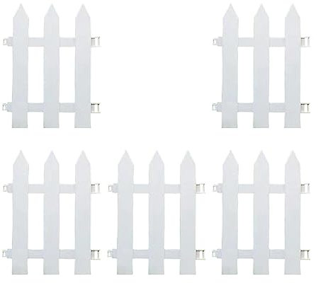 Qianly 5Pcs Garten Lattenzaun Garten Einfassung Grenze Fechten Grenze Zaun Liner für Blume Rasen Rand, Mehrfarbig, 30 cm x 40 cm