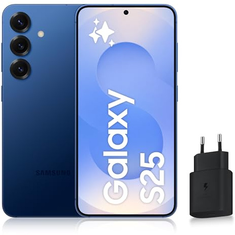 Samsung Galaxy S25, Smartphone Android 5G avec Galaxy AI, 512 Go, Chargeur secteur rapide 25W inclus, Smartphone déverrouillé, Bleu Nuit, Version FR