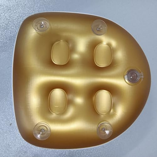 Check Seat Cushions Spa And Hot Tub Booster Seat Pad With Suction Cup Back Support Bath Spa Pad Soft Inflatable Massage Cushion Portable Pools Hot Tub Seats Accessories For (Gold, 45cm×45cm×18cm)