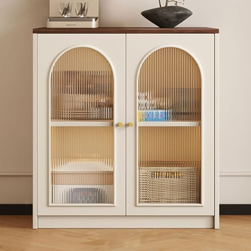 LHXLSH Mehrzweckschrank, Küchenvorratsschrank 2 Türen, Putzschrank Mit Sichtfenster Aus Acryl Aus, Mehrzweckschrank, für KücheWohnzimmer,Schlafzimmer,Esszimmer,Garage(80cm/31.4in)