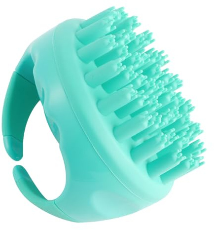 Silikon Kopfhaut Massagebürste für Shampoo, Ergonomischer Griff | Fördert Durchblutung, ABS Material, Grün, für Salon und Zuhause, Professionelle Pflege