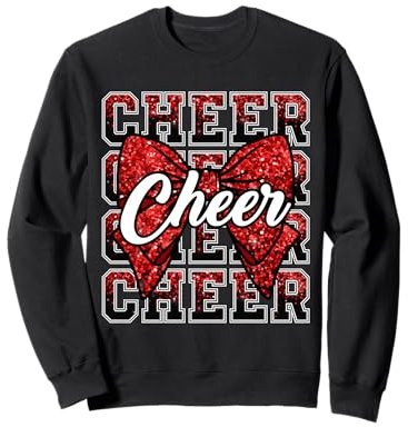 Kokette Cheer Bow Funny Sport Cheerleader Cheerleading Rot Sweatshirt