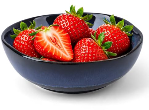 Salatschüssel Keramik, 1400ML Gross Salatschüssel Porzellan Suppenschüssel | Müslischale Porzellan Suppenschale, 22.5 cm Obstschale, Servierschüssel für Spülmaschinengeeignet und Mikrowellenfest, Blau