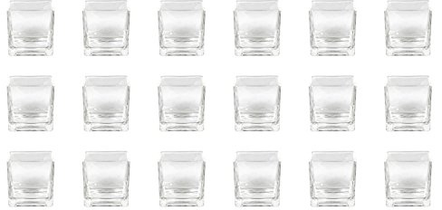 Sandra Rich 18x Glasvase Cube Glasvase Teelichtglas Windlicht Vase Glas Würfel, Ø 8 cm