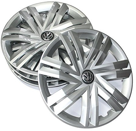 Volkswagen 2G0071454 - Set di 4 copricerchi da 14, argento brillante