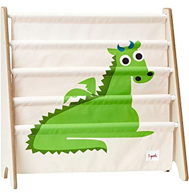 3 Sprouts - Bücherregal Kinderzimmer Holz - Montessori Bücherregal für Kinder - Drache