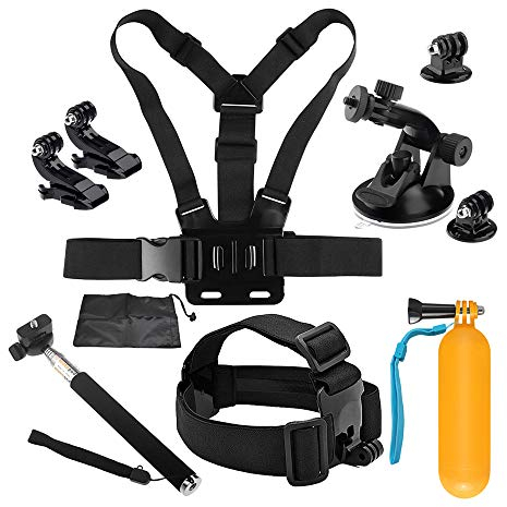 D&F 10-1 Sport Kamera Zubehör Kit für Gopro Hero 7/6/5/4 / Hero (2018) SJCAM YI Crosstour AKASO Campark und andere Action-Kamera