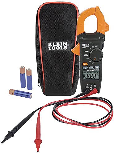 Digital Clamp Meter, Auto-Ranging 400 Amp AC/DC and Non-Contact Voltage Tester Measurements, Klein Tools CL120, Orange