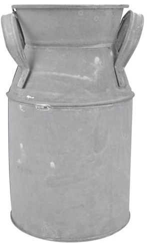YARNOW Rustikale Deko Metall Vasen Deko Vintage Deko Vase FüR Blumen Shabby Chic Deko, Topf Vintage Verzinktem Mit Griff FüR Startseite Hochzeitsdeko Hochzeitsdeko Draussen