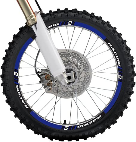 Blackbird adesivi per moto cerchi Blu grafica per motocross enduro kit per 2 ruote cerchioni