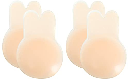 HSAJS Strapless Bra Freedom Bra Stick On Bra Adhesive Bra Silicone Invisible Backless Push Up Bra Sticky Comfortable Cup Bra Covers Reusable Sticky Bra for Swimsuit Women (2-Pairs)