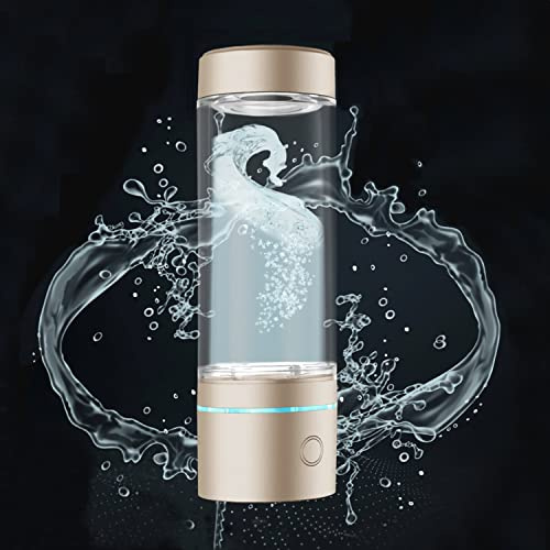 Botella de Agua Hidrogenada Ionizada Portatil ionizador 240 ml -Generador de hidrógeno con PEM SPE Tecnología Producción de hidrógeno Concentración 3000 PPb-Facil Usar - USB Recargable