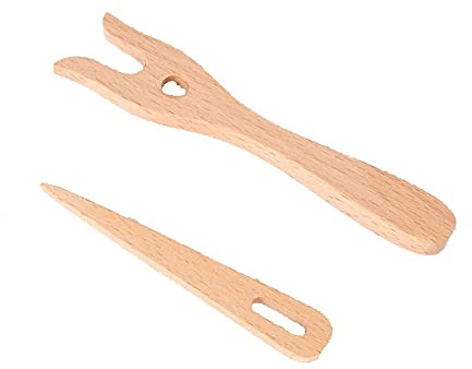 VOANZO Stickgaffel och ögon-nål kit gör-det-själv vävverktyg för stickare virketrar