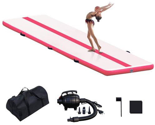 Tuxedo Sailor Airtrack Mat 2M/3M/4M, 10cm High Tumbling Mat, Inflatable Gymnastics Mat, Air Track Mat with Electric Air Pump, Gym Mat for Home/Gym/Cheerleading/Yoga
