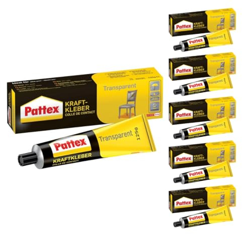 Pattex Kraftkleber Classic, extrem starker Kleber für höchste Festigkeit, Alleskleber für den universellen Einsatz, hochwärmefester Klebstoff, 6 x 50g