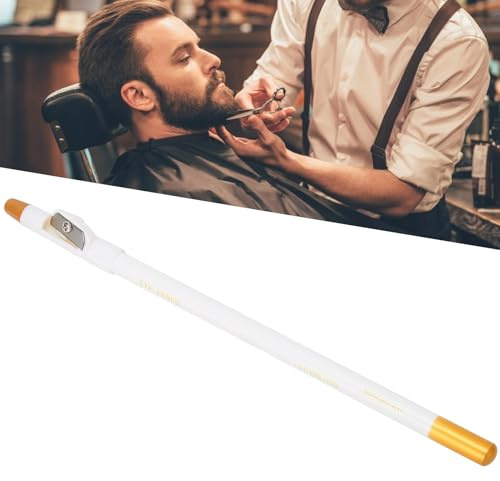Beard Shaping Pencil, Professional Household Beard Pencil Liner, Beard Pencil Filler, Shaping Styling Tool for Men Baber Shop Home (White)