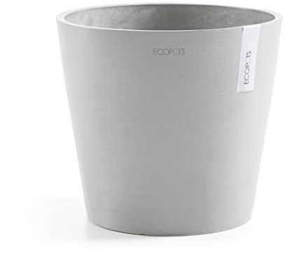 Ecopots Amsterdam 30 + Blumentopf mit Wasserreservoir - L 30 cm x H 25,9 cm - Innen- und Außenbereich