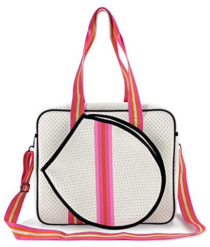 Gespann Tennis Tote Bag for ONE Tennis Racket Tennis Racket Shoulder Bag (White)