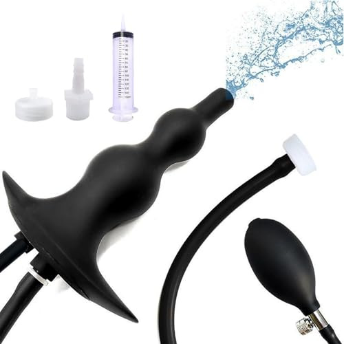 NURCIX Neuer Super Groß Aufblasbar Analplug mit Analdusche Einlauf,Riesige Anal Dildo Butt Plug,Enema Analkugeln Anal Spreizer SM Prostata Stimulation Sexspielzeug für Männer Frauen Paare