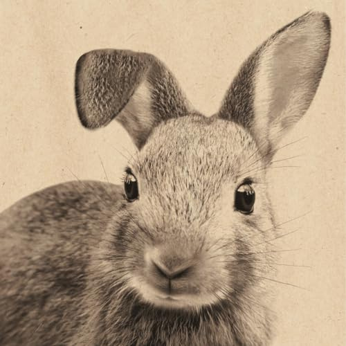 20 Servietten aus Recycling-Papier Tiermotive Hase natürlich als Tischdeko. Papierservietten mit Motiv. Auch für Decoupage und Serviettentechnik 33x33cm