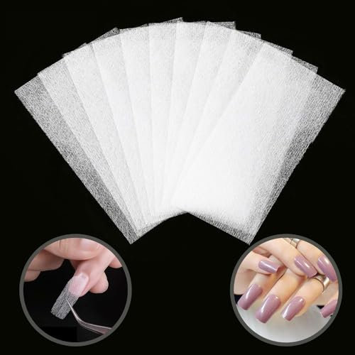20Pcs White Nails Kit Nail Extensions Kit Fiberglass Nail Art Builder Wrap Sticker Tips with Shape Clip Repair Broken Nails Nail Art Accessories Nail Art and Polish