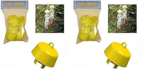 Tap-trap® – Leurre véritablement écologique Mouche Plastique Jaune (Lot de 2)