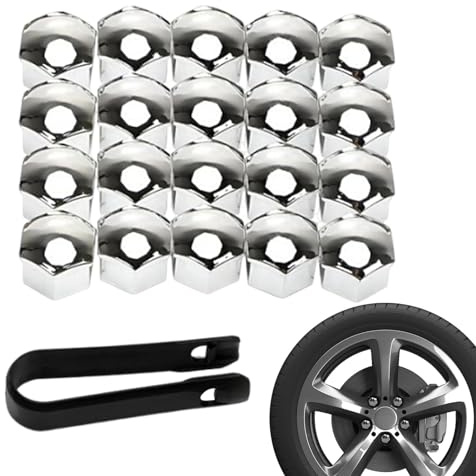 Salyeeluly Cache-écrous pour pneus, Cache-écrou de Roue de Voiture | Ensemble de Cache-écrous de boulons de Roue,Couvercle Anti-poussière de Remplacement 17mm 19mm 21mm, Couvre-écrous de Pneu 20