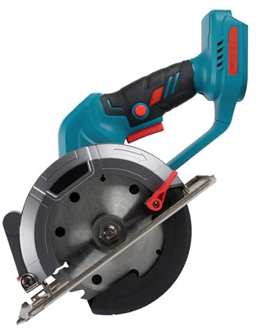 Scie Circulaire Sans Fil,Mini Scie Circulaire, Sans Brosse| Vitesse De Rotation à Vide 6900r/min,Idéal Pour Le Bois,Le Métal Souple,Le Carrelage Et Le PVC (Sans batterie)
