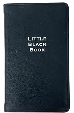 Decorvo Mini-Adressbuch aus schwarzem Leder – kleines kleines schwarzes Taschenbuch, 8,4 x 13,5 cm