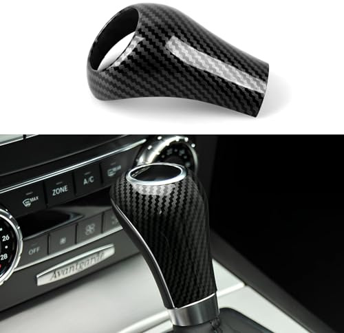 OYDDL Auto Carbon Fiber Schaltknauf Cover ABS Kompatibel mit A C E G GLK CLS Class W169 W203 W204 W211 W212 W463 X204 W219 W218 Abdeckung Trim Interieur Zubehör