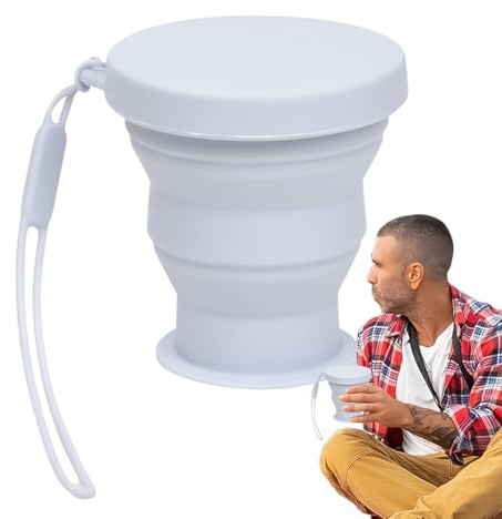 Générique Faltbarer Kaffeebecher | Reisebecher aus Silikon 200 ml für Kaffee – Wärmeisolierung, Hydratation, wiederverwendbar für Flugzeug, Studio und Outdoor-Aktivitäten